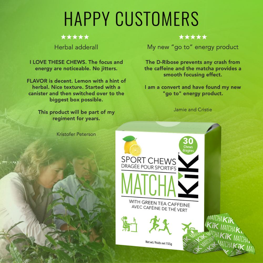 Matcha KiK Energy Chews 30 pk (Out of Stock Until Further Notice)