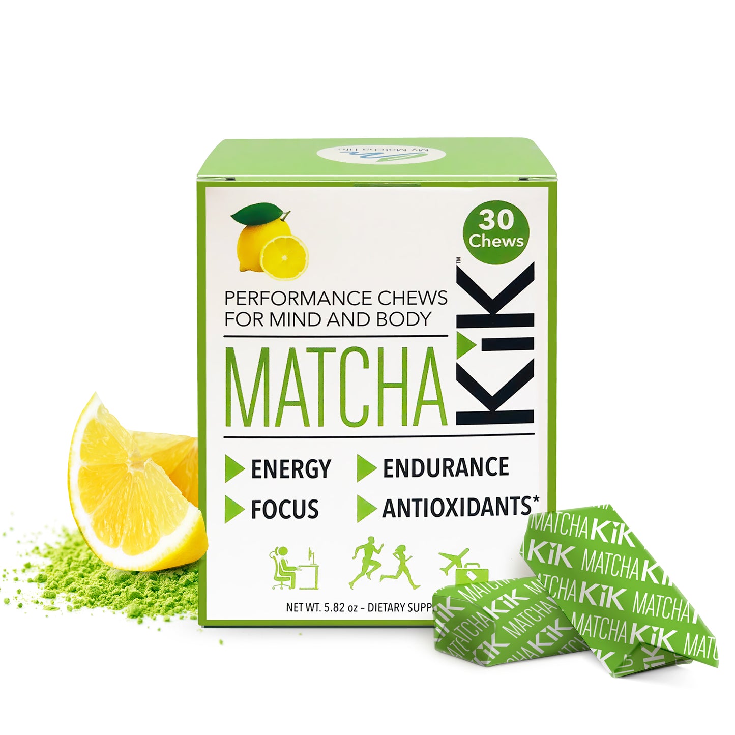 Matcha KiK Energy Chews 30 pk (Out of Stock Until Further Notice)