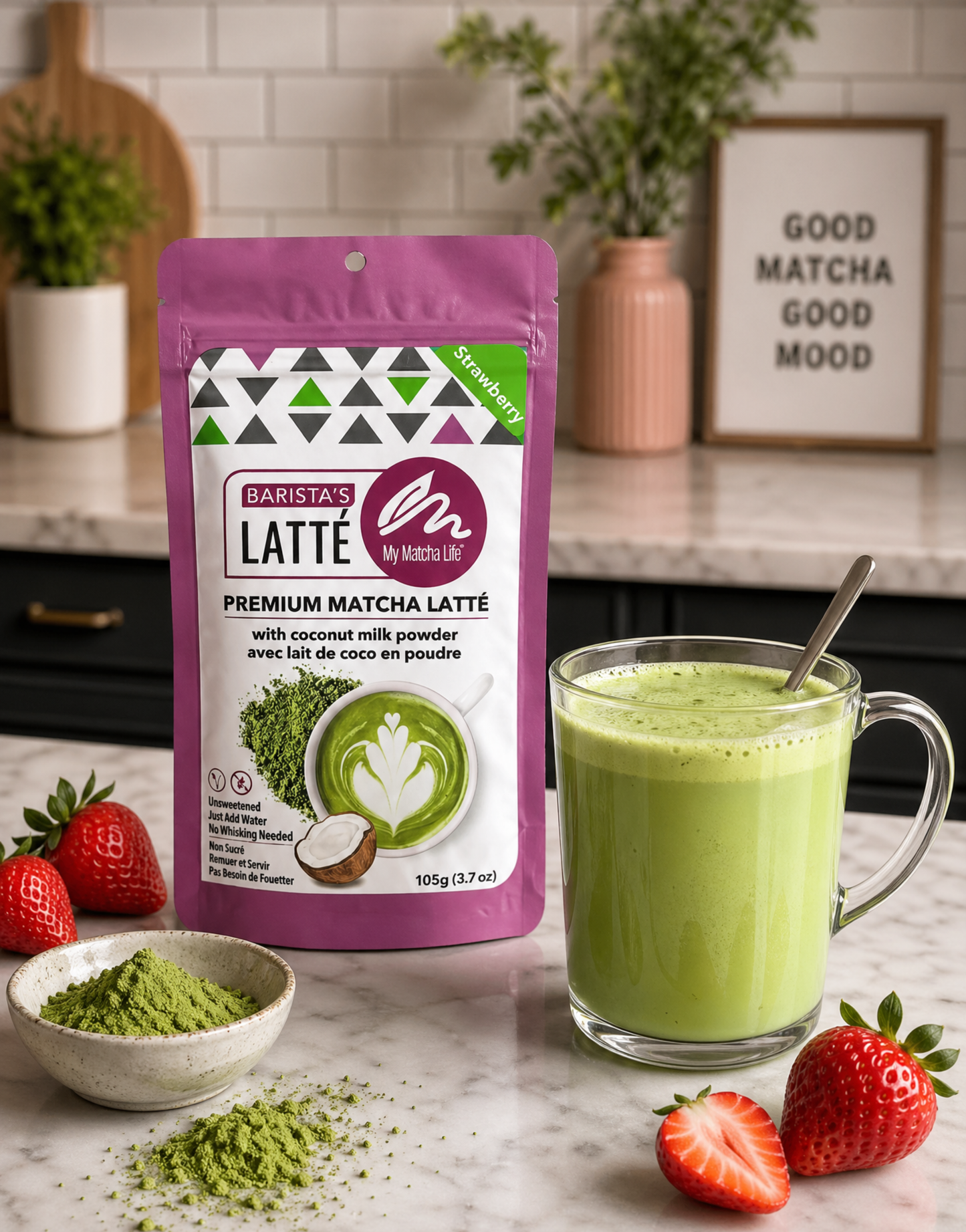 Barista's Strawberry Matcha Latte - 4.8 oz (135g)