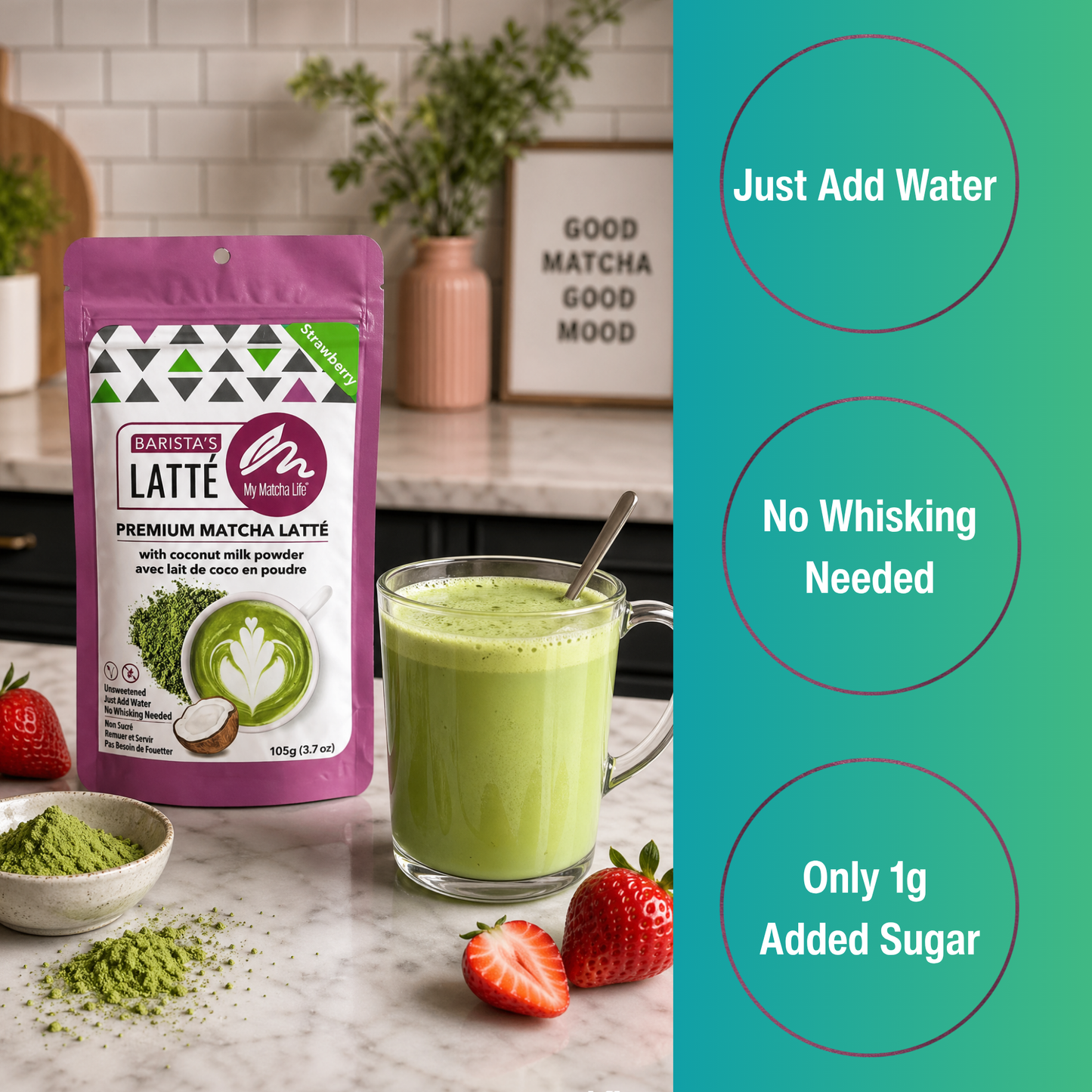 Barista's Strawberry Matcha Latte - 4.8 oz (135g)