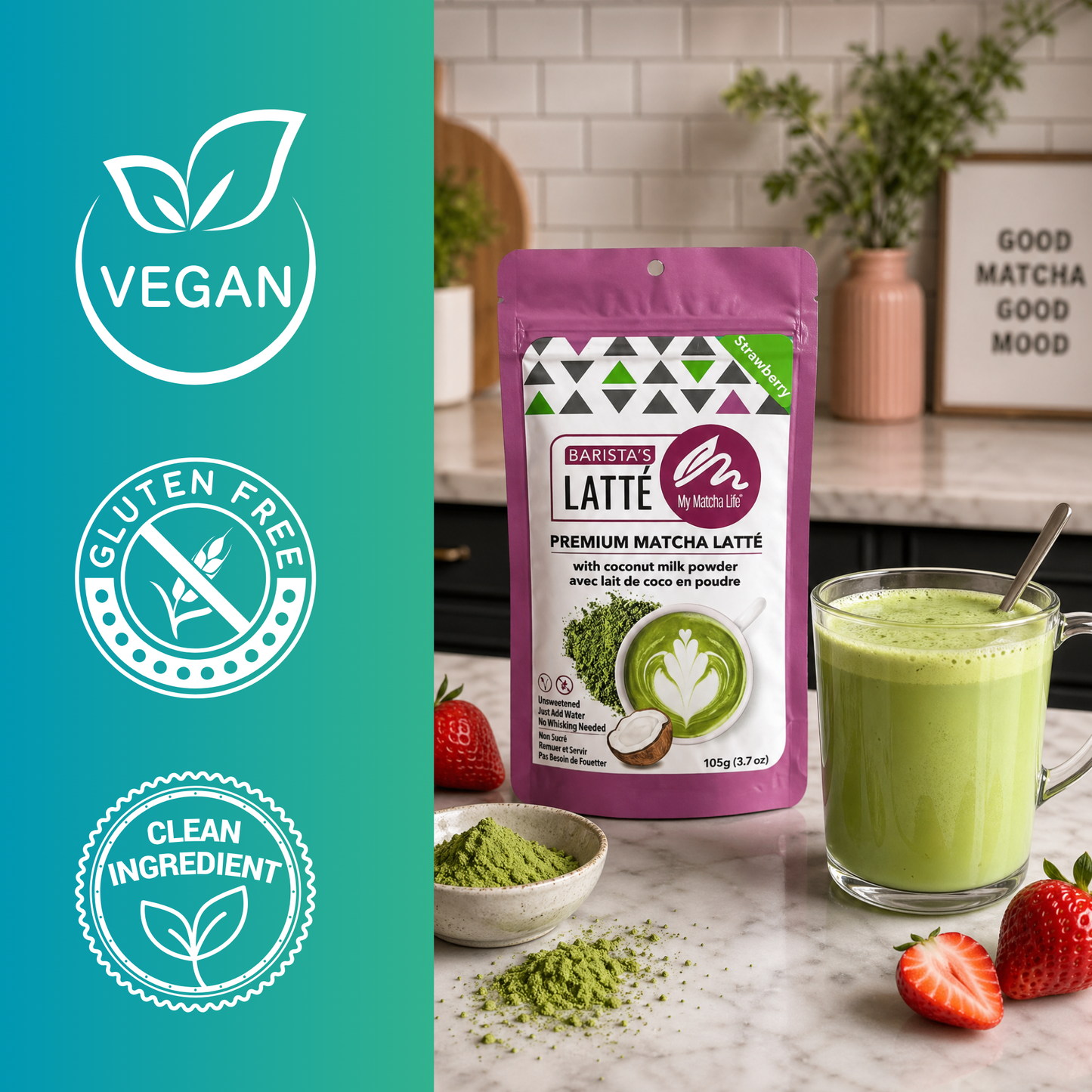 Barista's Strawberry Matcha Latte - 4.8 oz (135g)